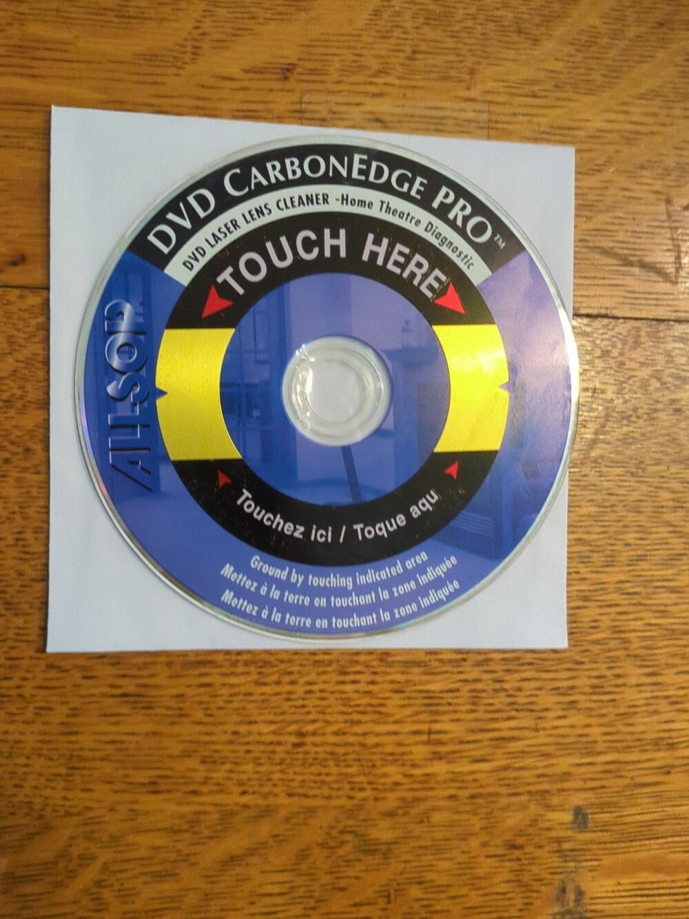 DVD CARBONEDGE PRO DVD LASER LENS CLEANER -Home Theatre Diagnostic disc only